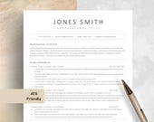 Professional ATS Resume Template: Modern Design for Word, Pages, Google Docs , Minimalist & Simple Resume