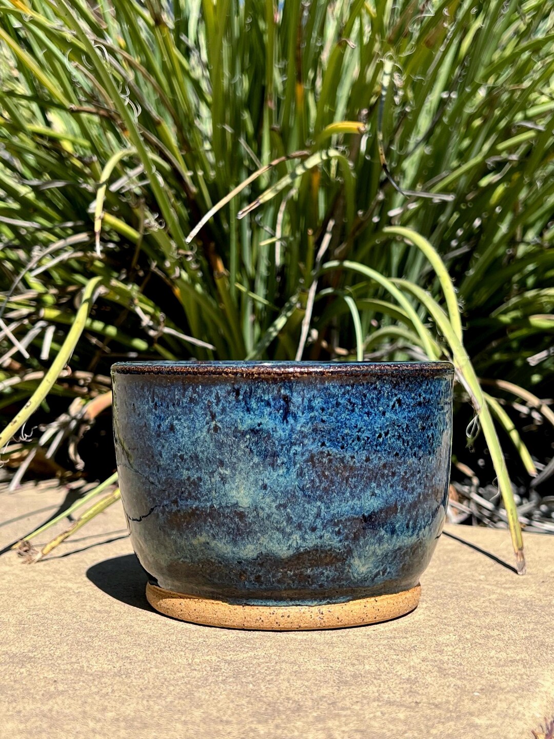Blue Ceramic Planter - Handmade Pottery - Wheel Thrown - Plant Pot - Etsy