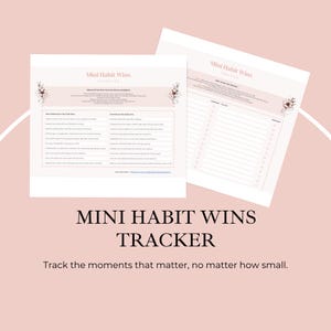 Mini Habit Wins Tracker, Daily Habits Log, Self-Care for Homeschool Life, Home Rhythm Google Sheets