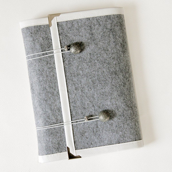 A4 Felt 4 anneaux binder agenda / organisateur / agenda / carnet / journal / journal rechargeable avec séparateurs de poche intérieurs