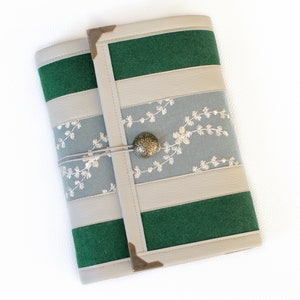 Green lace planner cover / ring binder / filofax /agenda/ organiser/ day planner/ notebook/ journal/ A5 organizer/ planner binder