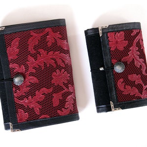 Leder bestickter Filz Ringbuch Agenda/ Organizer/ Tagesplaner/ A5 Planer/Organizer