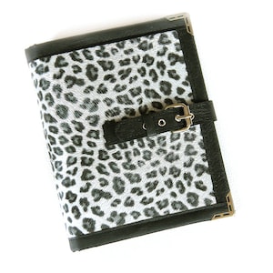 Organizer Filofax in similpelle con motivo leopardato/Raccoglitore ad anelli/Organizzatore/Copertina per planner Hobonichi/Formato A6/A5/A4/Personale