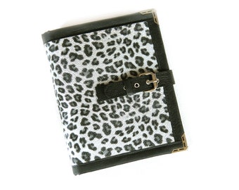 Leopard patterned faux leather filofax organizer/ Ring binder / Organiser/ Hobonichi planner cover/ A6/A5/A4/personel size