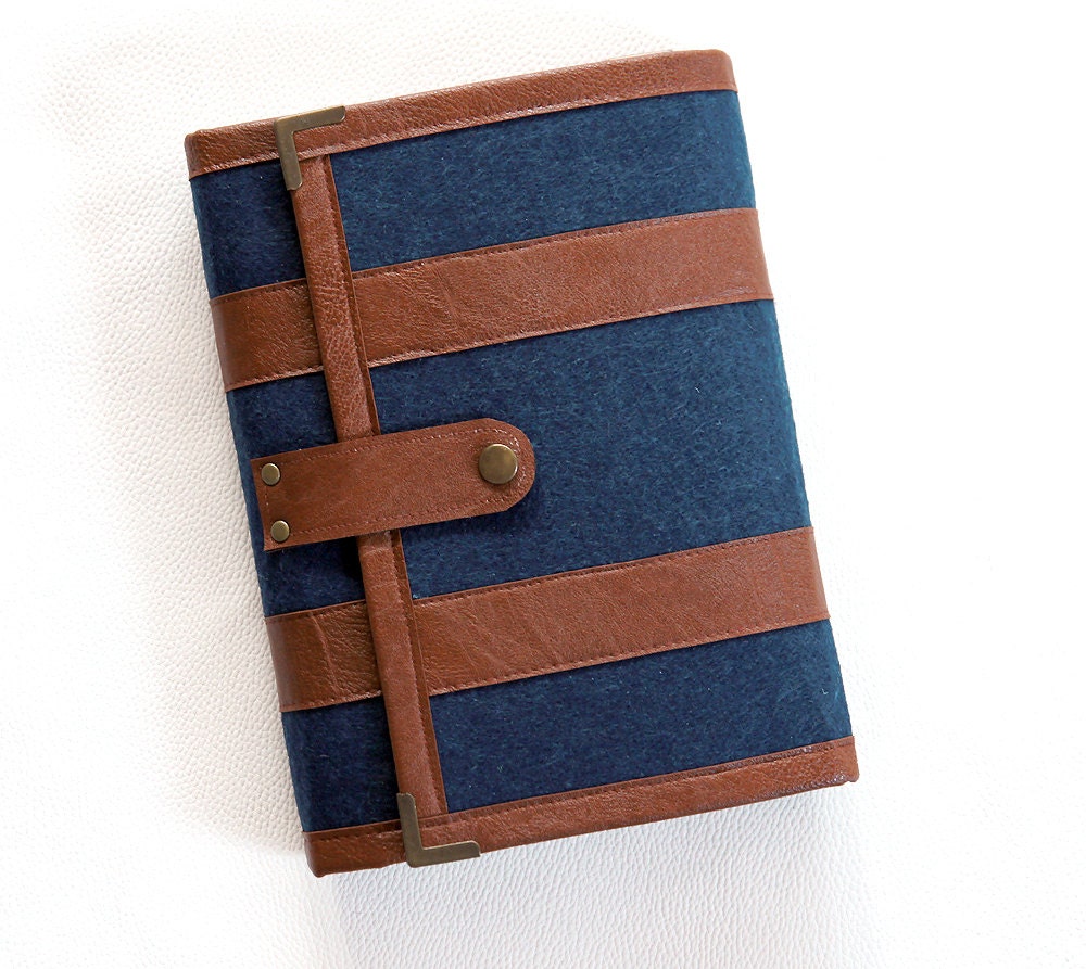 Navy brown planner cover / ring binder / organiser/ daily Etsy