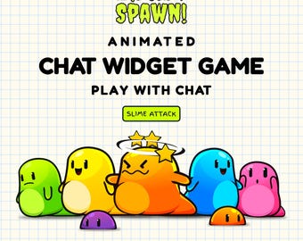 Slime Attack Chat Game Widget for StreamElements – Stream Spawn Animated Overlay for Twitch