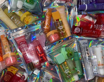 Colorful Mystery Lip Gloss Balm Bundle: 4-Piece Lip Care Gift Set