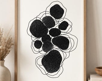 Orbiting Silence. Art Print. Poster. Boho minimalistic artwork