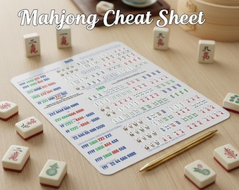 Guía de referencia imprimible de Mahjong 2026, Guía de manos de cartas americanas 2026, Ayuda para principiantes de Mahjong, Guía de referencia visual de manos de Mahjong
