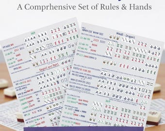 Printable 2026 Card Guide, Mah Jongg Hands Cheat Sheet, Card Reference, Mahjong Gift