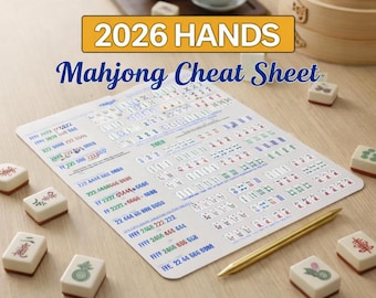 Guía rápida de Mahjong 2026, Guía de referencia de manos de cartas americanas (descarga imprimible)