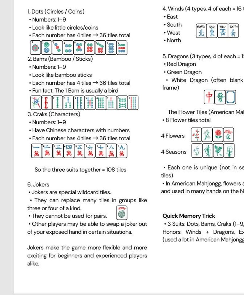 Mahjong Card.pdf American Mahjong 2026 Cards All Hands, Printable Nmjl 2026 Cheat Sheet ...