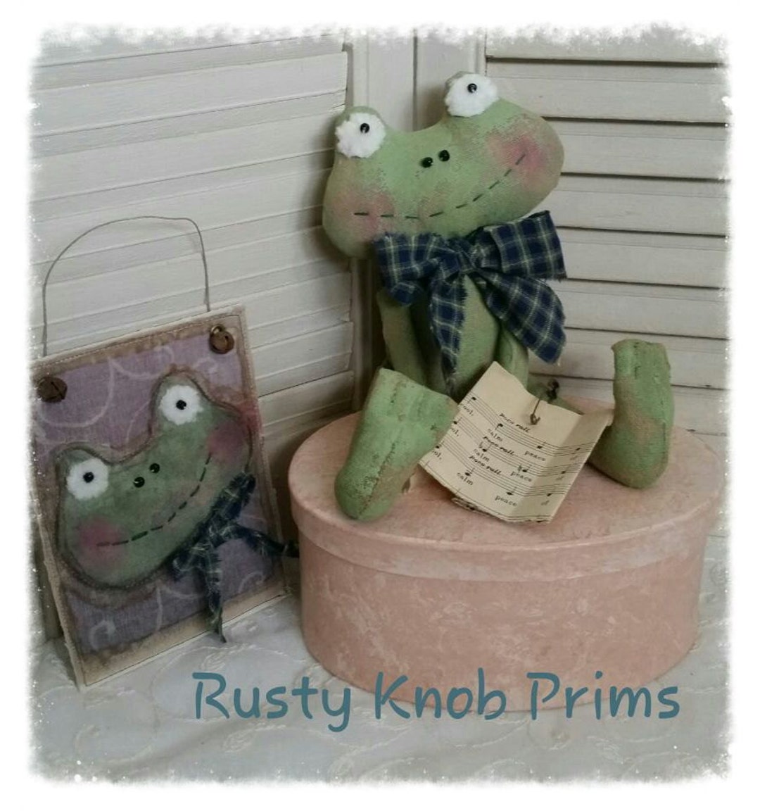 Frog Doll Pattern/ Primitive Stubby Rag Doll Mister Frog/ How to Make ...