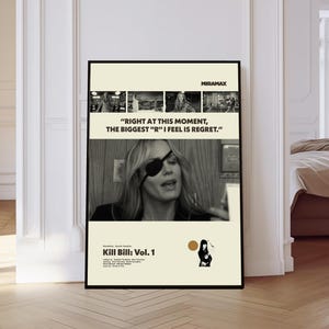Kill Bill: Vol.1 Poster, Kill Bill Movie Poster, Kungfu Poster, Mid century Art, Retro Modern Poster, Black And White Poster, Vintage Poster