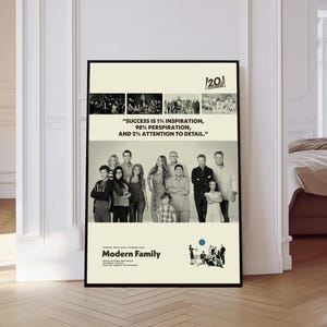 Modern Family Poster, Modern Family Tv Series Poster, Mid century Art, Retro Modern Poster, Black And White Poster, Vintage Movie Poster