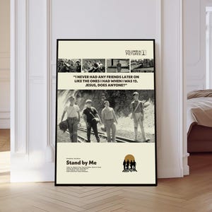 Stand by Me Poster, Stand by Me Movie Poster, Mid century Art, Retro Modern Poster, Black And White Poster, Vintage Movie Poster