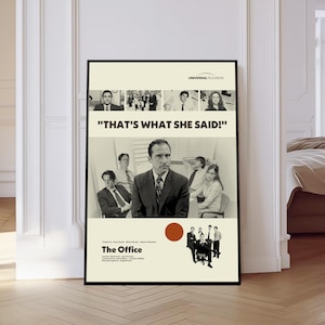 The Office Poster, The Office Tv Show Poster, Mid century Art, Retro Modern Poster, Black And White Poster, Vintage Movie Poster