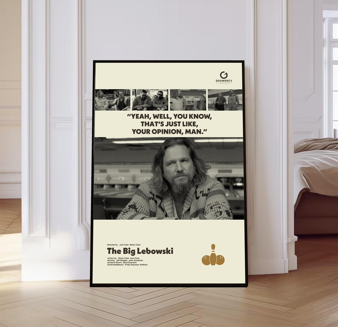 the-big-lebowski-poster-the-dude-wall-art-mid-century-modern-art