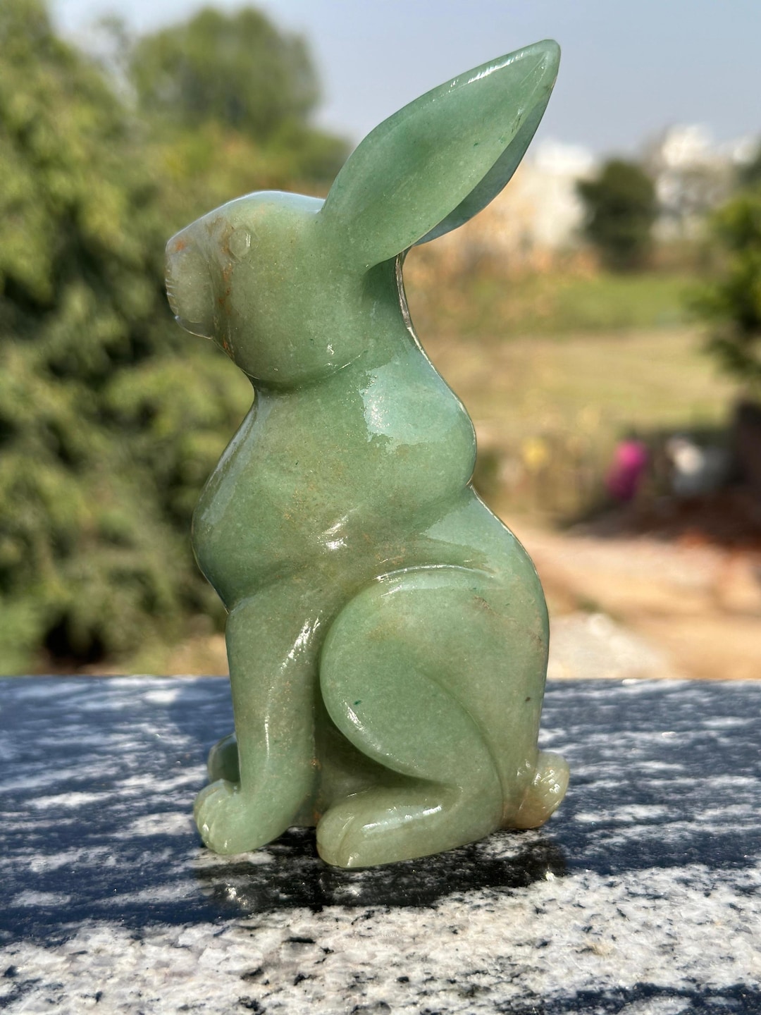Yellow Jade Rabbit Green Australian Jade Carved Rabbit | Heart Chakra Crystal - Etsy