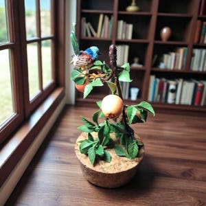 Handmade Red Winged Fairy Wren Figurine – Unique Clay Bird Miniature | Birthday Gift Décor | Home Decor | Art Decor