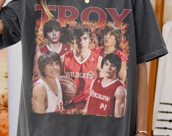 High School Musical Troy Bolton Bootleg Shirt, Disney Channel East High Movie Graphic Tee