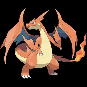 Mega Charizard Y Pokemon official artwork, included in the 36 Mega Evolution STL bundle