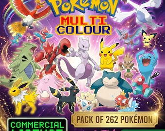 262 Pokemon STL Bundle | Multicolor 3MF Commercial Use | Bambu Lab AMS + Prusa MMU | Instant Digital Download