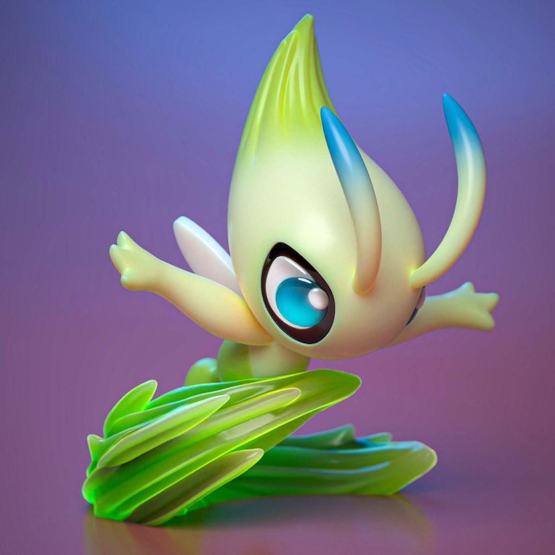 Celebi Pokemon STL figure, 3D printable model