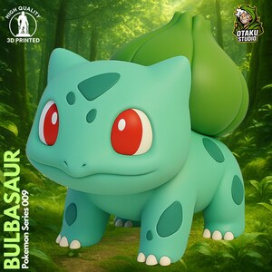 Bulbasaur STL 3D printed figure, side view