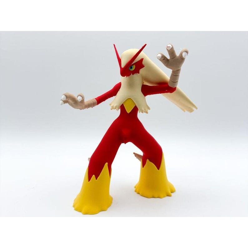 Blaziken 3D printed multicolor Pokemon STL figure