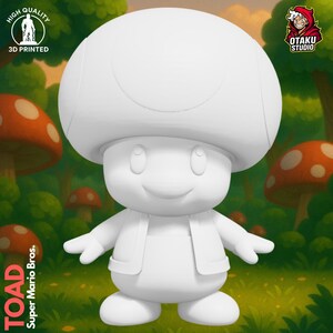 Toad STL 3D printed figure, back view