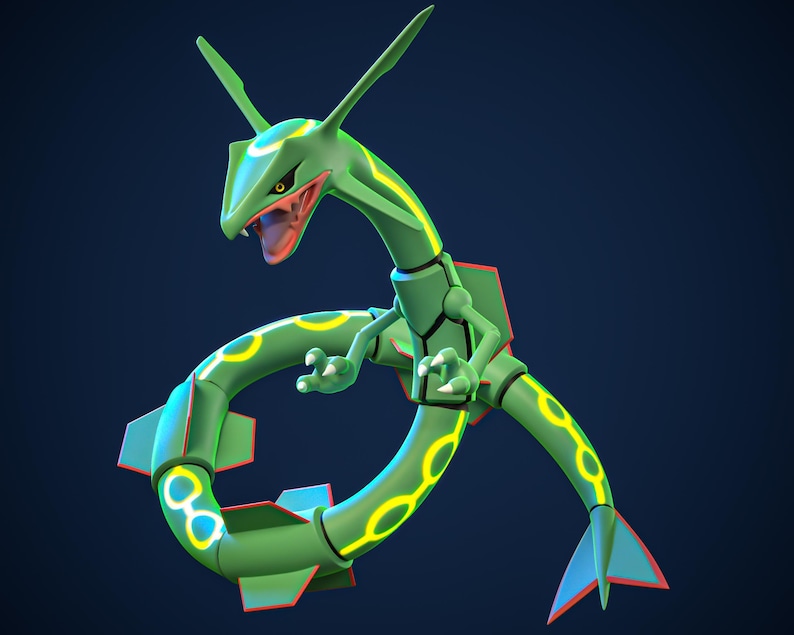 Rayquaza Pokemon STL figure, 3D printable model