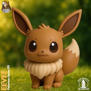 Eevee Pokemon STL 3D printed figure, front view