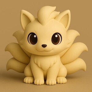 Ninetales Chibi Pokemon STL 3D printable model