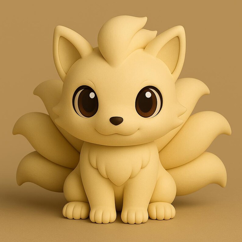 Ninetales Chibi Pokemon STL 3D printable model