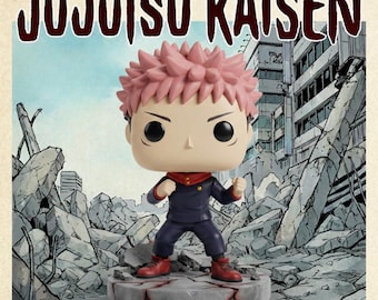 Yuji Itadori Jujutsu Kaisen Funko Pop Style STL | 3D Printable Figure (Digital Download)