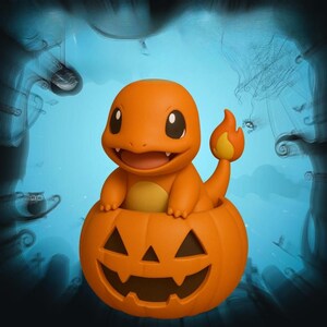 Charmander Pumpkin Halloween Pokemon STL 3D printable model