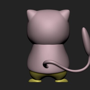 Mew Pikachu Cosplay STL 3D printed figure, close-up detail