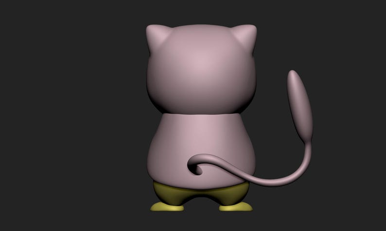 Mew Pikachu Cosplay STL 3D printed figure, close-up detail