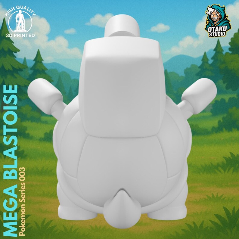 Mega Blastoise STL 3D printed figure, 3D printed photo