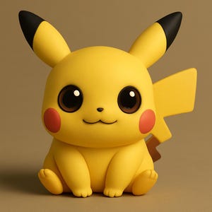Pikachu Chibi Pokemon STL 3D printable model