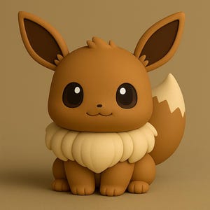 Eevee Chibi Pokemon STL 3D printable model