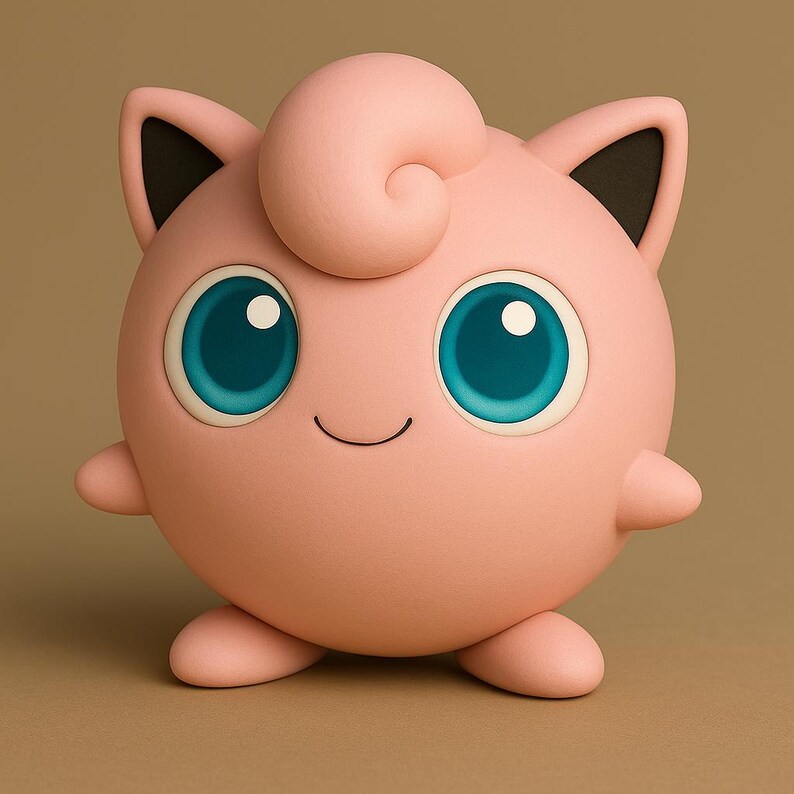 Jigglypuff Chibi Pokemon STL 3D printable model