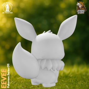 Eevee Pokemon STL 3D printed figure, side view
