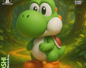 Yoshi STL | Super Mario 3D Model | 3D Printable Figure | FDM & Resin | Nintendo Fan Art