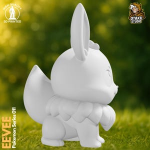 Eevee Pokemon STL 3D printed figure, close-up detail