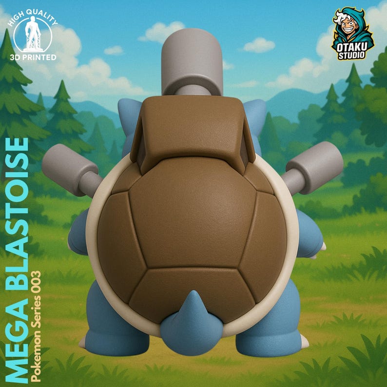 Mega Blastoise - Pokemon ART 3D MODEL - Etsy