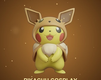 Pikachu Eevee Cosplay STL | 3D Printable Figure (FDM & Resin)
