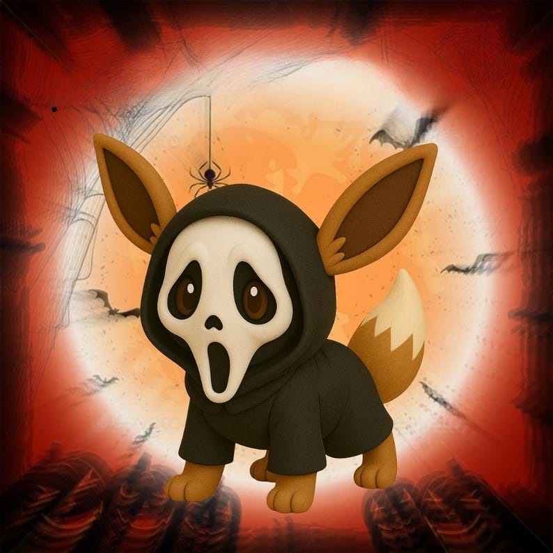 Eevee Scream Halloween Pokemon STL 3D printable model