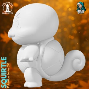 Squirtle STL 3D printed figure, alternate angle
